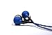 Durable Earbuds with Microphone, Tangle-Free Braided Wire, & Comfortable Noise Isolating Ear Buds (Blue)