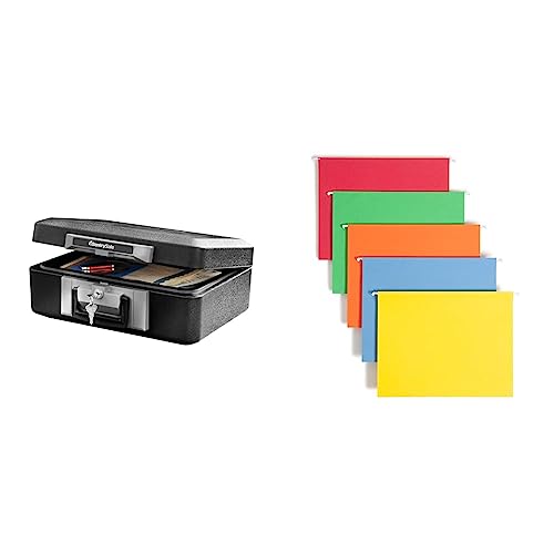SentrySafe Fireproof Safe Box with Key Lock, Chest Safe & Smead Colored
