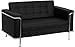 Flash Furniture HERCULES Lesley Series Contemporary Black LeatherSoft Loveseat with Encasing Frame