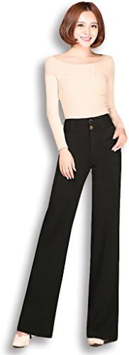 Lixmee Women'S High Waist Solid Color Loose Wide Leg Pants _08 Black Medium