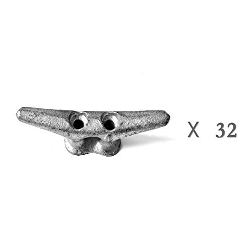 Simplified Living 4" Galvanized Iron Dock Cleat (32-Pack)
