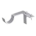 Single Curtain Rod Brackets - Silver, 2 pair 4 PCS Curtain Rod Holder Set, Decoration for supporting Single Rod Curtain in Bedroom & Home, tap in Window Frame (Include Fixed Screw free from Drilling)