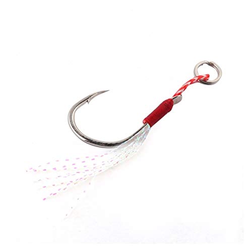KKAAMYND 100pcs / Pack Jigging Haken 10# bis 20# übergewichtig Angelhaken Boot Jigging Köderfischen Seilgewinde jig… – Bild 4