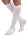 ABSOLUTE SUPPORT Made in USA - Cotton Compression Socks for Women and Men 20-30mmHg - Opaque Stockings for Running, Hiking, Travel, Flight, Nurses, Airplane - White, Large - A105WH3