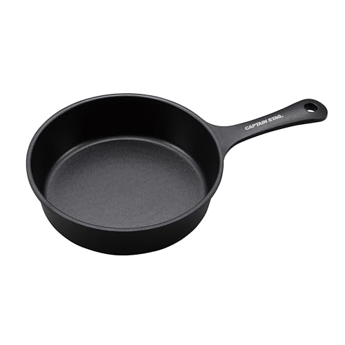 キャプテンスタッグ(CAPTAIN STAG) キッチン用品 フライパン アルミ 深型スキレット 18cm IH対応 オール熱源対応 ふっ素樹脂加工 シーズニング不要 UG-3098