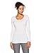 32 Degrees Weatherproof Womens Long Sleeve Scoop Neck , White (Medium)