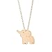 Zealmer Women 16K Gold Plated Elephant Necklace