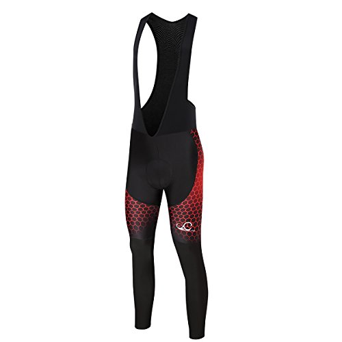 Cycearth Cycling Jersey Long Sleeve Set Men Winter Fleece Thermal Jackets Black Bib Pant (S, Ce603)