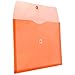 JAM Paper Plastic Envelope with Button and String Tie Closure - Legal Booklet - 9 3/4