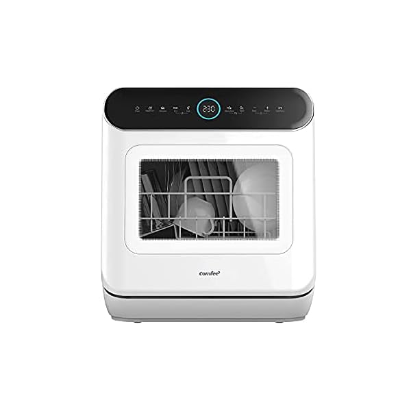 COMFEE' Mini Plus Dishwasher TD305-W Compact Table Top Dishwasher + COMFEE' Air Purifier with True HEPA Filter
