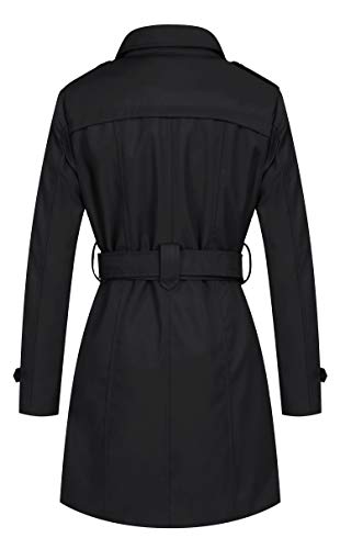 Wantdo Vrouwen Schouder Epaulets Riemtrenchcoat Winddicht Knop Bevestiging Jassen Double-Breasted Slim Fit Jassen - Image 3