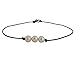Bodai Freshwater Pearl Necklace Choker on Genuine Leather Cord for Women Girls