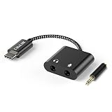 USB C to 3.5mm Headphone Splitter, Cubilux Type-C to Dual 3.5mm Audio Jack Adapter Compatible for Google Pixel 2/XL, HTC U11, Huawei Mate 10, Essential PH-1, Samsung, LG and More.(Black) (Color: USB C-Black, Tamaño: USB C)