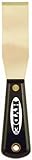 Hyde Tools 02215 Brass Stiff Chisel Putty Knife, Black and Silver, 1 and 5/16-Inch