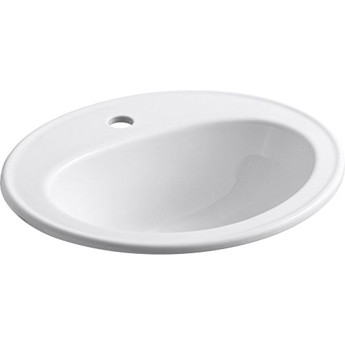 KOHLER Pennington® 20X17 LAV/CTR Hole, 20.25" x 17.5", Oval Basin Composition with Overflow Drain