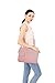MOSISO Polyester Flapover Shoulder Bag Compatible with 15-16 inch Laptop, Pure Beige Pink