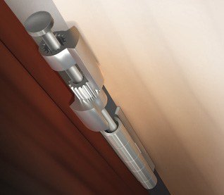 DoorSaver III Commercial Hinge Pin Door Stop in Polished Chrome Finish