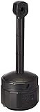 Justrite 26806D Polyethylene Personal Smokers Cease Fire Cigarette Butt Receptacle, 1 Gallon Capacity, 11" OD x 30" Height, Deco Black