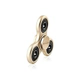 Uharbour Hand Tri-Spinner with Premium Quality, Luxury Gold Fidgets Toy Spinner and Funny Anti Stress Toys ,Perfect for Autism and ADHD Kids