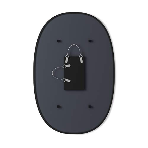 Umbra Hub Oval Wall Mirror with Rubber Rim for Living Room, Bathroom