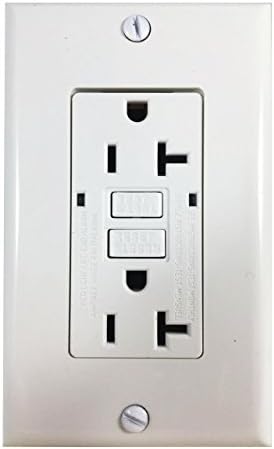 BYBON 20 AMP (10 PACK) Self-Test GFCI Receptacle Outlet,Grounding,With Wall Plate,White.UL Listed 2015 Version (10PACK)