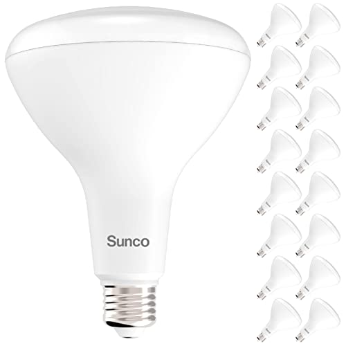 Sunco 16 Pack BR40 LED Flood Light Bulb, E26, 17W=100W, 4000K Cool