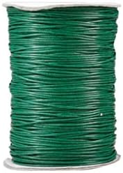 FreshHear Pack of 1 for 170m Korea Waxed Cotton Cord Color Emerald Green Size 1x1mm