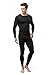Tesla BU-MHS100-BLK_X-Large Blank Men's Microfiber Fleece Lined Top & Bottom Set MHS100