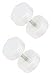 16g 8mm Acrylic White Cheater Plug Earrings, Fake 0 Gauge Earrings with Surgical Steel Bar