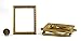 Dollhouse Miniature Set of 4 Large Rectangular Gold Picture Frames with Scallop Design