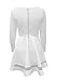 LookbookStore Women's A Line Skater Long Sleeves Mesh Panel Flare Casual Dress