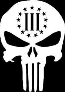 amazon com punisher skull with iii decal premium 5inch 3 3up molon labe sniper military iii truck suv motorcycle helmet vans wall art laptop notebook tablet black automotive punisher skull with iii decal premium 5inch 3 3up molon labe sniper military iii truck suv motorcycle helmet vans wall art laptop