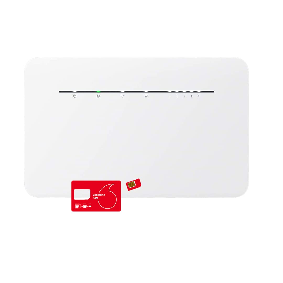 Huawei B535 4G+ Cat6 LTE Dual Band Router with Unlimited Max Vodafone Data SIM Card Bundle
