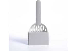 croselyu Pet Cat Litter Scoop Filter Cat Litter Cat Poop Tool High-Grade ABS Plastic Cat Litter Scoop is Durable, 1 PCE (Grey)