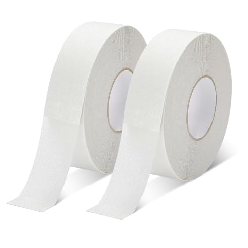 Dederwern Transparent Anti Slip Tape, 2 Pcs Clear Non Skid Safety Tape, Grip Tape for Stairs, Steps, Floors, Ramps