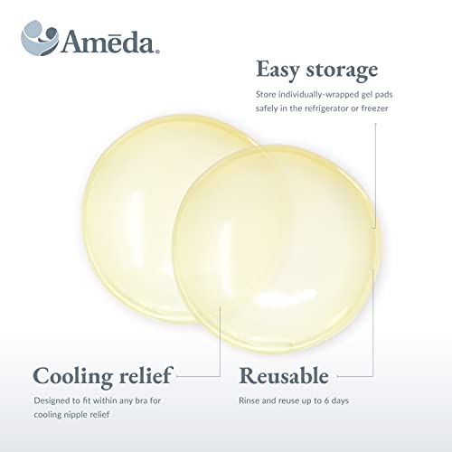 Ameda ComfortGel Nipple Gel Soothing Pads, Breastfeeding Pads Nipple
