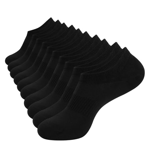 YORJOSOX Mens No Show Trainer Socks 6-9/9-12 Invisible Socks for Men Low Cut Cotton Socks Non-Slip Silicone Stripes