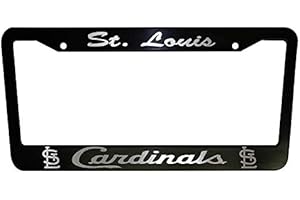 URBANRAGS License Plate Holder Bhartia St Louis Cardinals Black Aluminum License Plate Frame Stainless Metal Tag Holder 12 X 6 Color 12X6 INCH