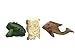 WADSUWAN SHOP Wooden Percussion 3 Piece Set Frog, Owl and Dolphin, 3 Inches,Wooden Frog Musical Instrument Wooden Owl Musical Instrument Wooden Dolphin Musical Instrument