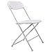 Sandinrayli 10 PCs White Plastic Folding Chairs Commercial Quality Stackable Outdoor Event Wedding Party Chairs