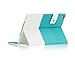 SAVEICON Hybrid leather Folio Case Cover with Built-in Stand and Card Slots Auto Wake/Sleep Smart Cover for Apple iPad Mini/Mini 2 / Mini 3 7.9 Inch (Blue)