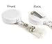 Wowlife Badge Reel Lanyard - White - Retractable with Belt Clip and Plastic Strap - Qty 25