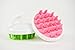 Zyllion Hair Shampoo Brush and Scalp Massager Care for Dandruff Removal, Scrubber, Hair Growth and Exfoliator with Flat and Pointed Soft Silicone Bristles for Women and Men - Pink (ZMA-12-PK)