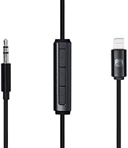 RadiantModo Lightning to 3.5mm Audio cable with builtin 24-Bit DAC and inline control for iPhone 7, 7 Plus, iPhone 6s, 6s plus, iPhone SE, 5S, iPad Pro, iPad Air, iPad Mini