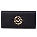 Michael Kors Fulton Flap Black Pebbled Leather Wallet