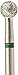 Crosstech Multi-Use Diamond Burs 801/029C (2.9mm head size), Friction Grip Shank, Coarse, Round (Pack of 5)