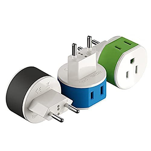 OREI European Power Plug Adapter, with 2 USA Inputs