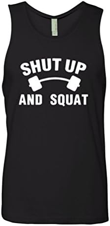 Gym Motivation Shut Up And Squat Mans Tank Top (M)