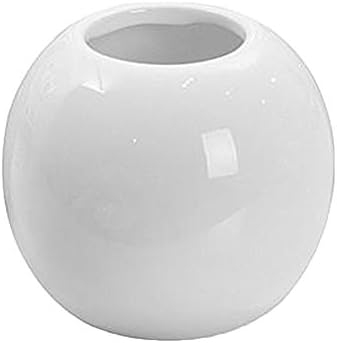 KissH Simple Continental Abstract Ball Ceramic Vase Height 8.5cm White