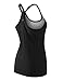 Yoga Reflex Women's Basic Racerback Low Support Sports Tank Tops Built in Bra